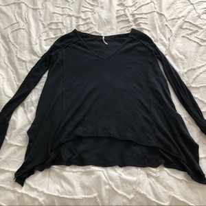 Free People black v-neck sweater